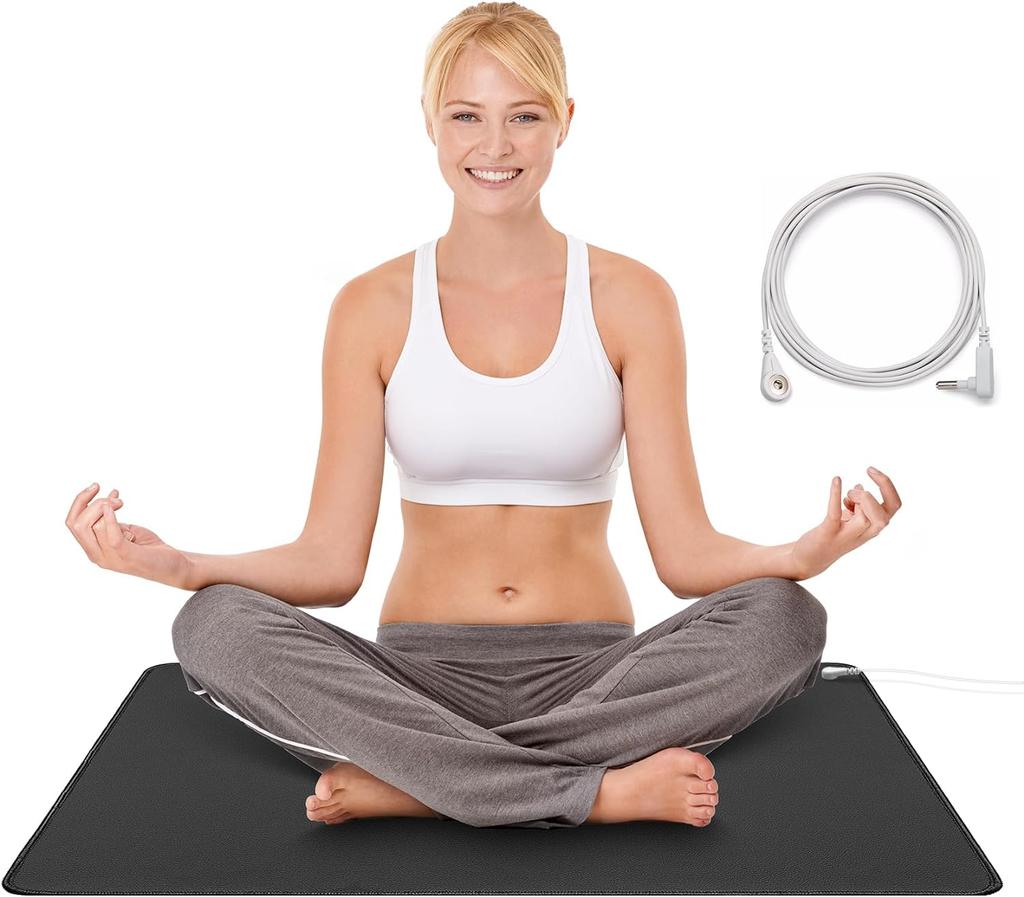 35.4x23.6Inch Grounding Mat Sleep Mat Reconnect To Earth Recovery Pain Relief Foot Therapy Yoga Mat for Sleep Helps and Assist