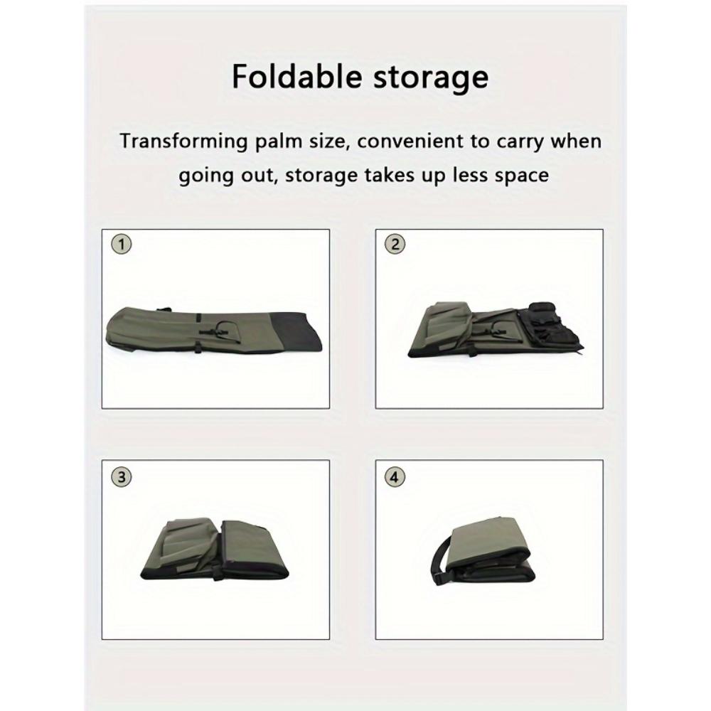 Green fishing rod bag, durable folding fishing gear handbag, multi-functional large-capacity high-quality fishing rod box.