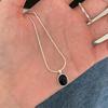 Silver Color Oval Aquamarine Pendant Necklace Ladies Girls Luxury Snake Chain Necklace Fashion Jewelry Gifts For Women 2026 New