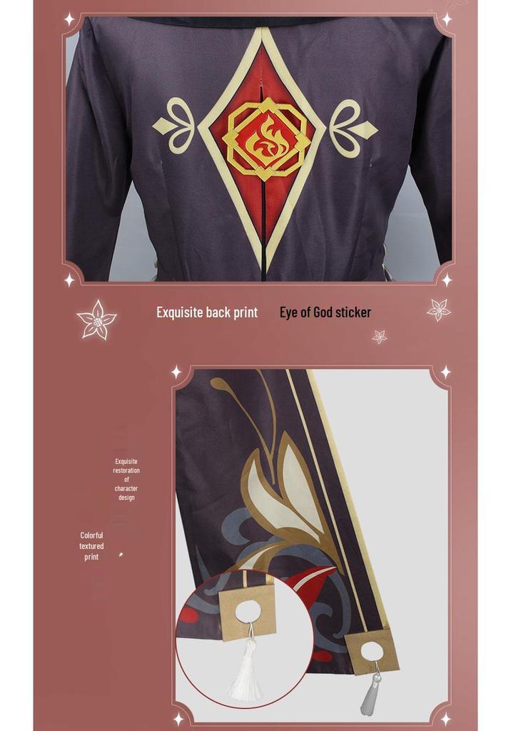 Genshin Impact Hu Tao Cosplay Costume - Full Set Halloween Performance Outfit In Stock