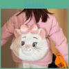 Zaino Peluche Cartoon Gli Aristogatti con Dettagli Ricamati per Bambine e Ragazze