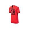 Jordan PSG Collaboration V-Neck Letter and Number Print Short Sleeve Soccer Jersey Fan Version 2019-20 Season Men Tops Orange DB2598-613