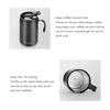 Outdoor Portable Hand Brewed Coffee Cup Stainless Steel Thermos Cup Household Coffee Cup Drip Set