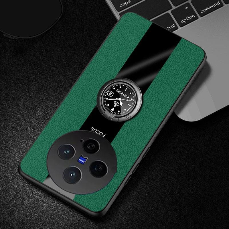 

Шкіряний PU Чохол з Магнітним Кільцем Ударостійкий Для VIVO X300 X300Pro Силіконовий Матовий Бампер Чохол Для vivo X300 Pro vivo X300 зелений