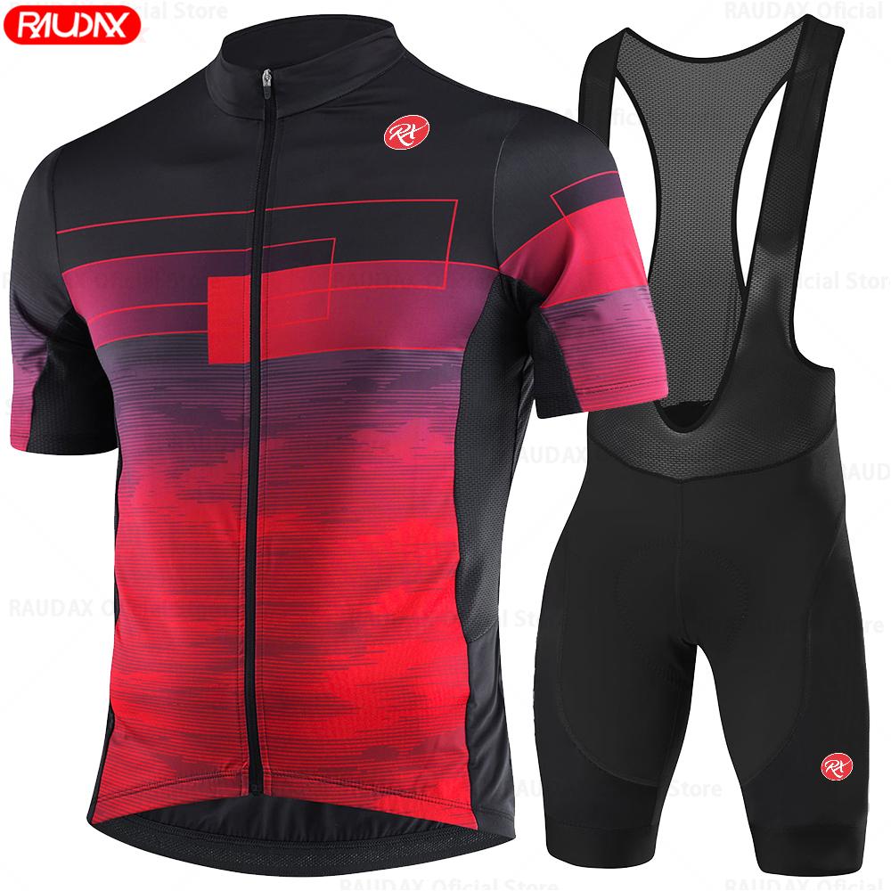 2026 Newest Raudax Sports Team Cycling Clothing Breathable Short Sleeve Cycling Jersey Set Mallot Ciclismo Hombre Verano Triathlon