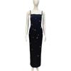 New Bandage Dress Sexy Handmade Beaded Slim Temperament Suspender Skirt Slim Temperament Long Dress