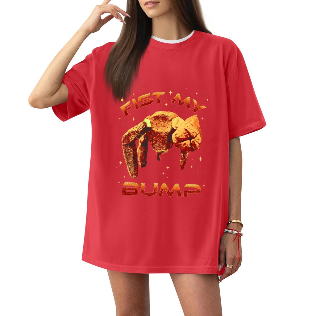Women's Casual Printed T-Shirt Round Neck Pullover Short Sleeve Top