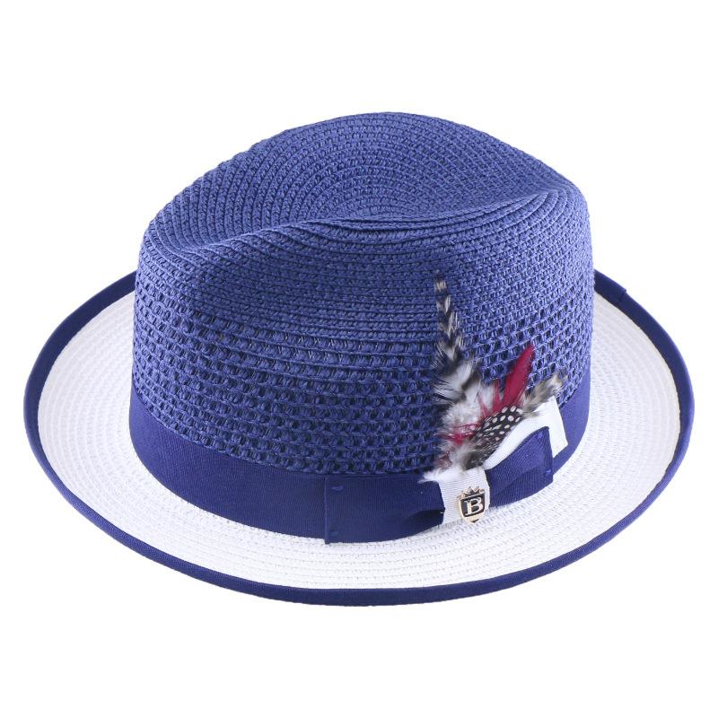 Spring And Summer Foldable Wish Splicing Men'S And Women'S Seaside Vacation Shade Jazz Hat Top Hat