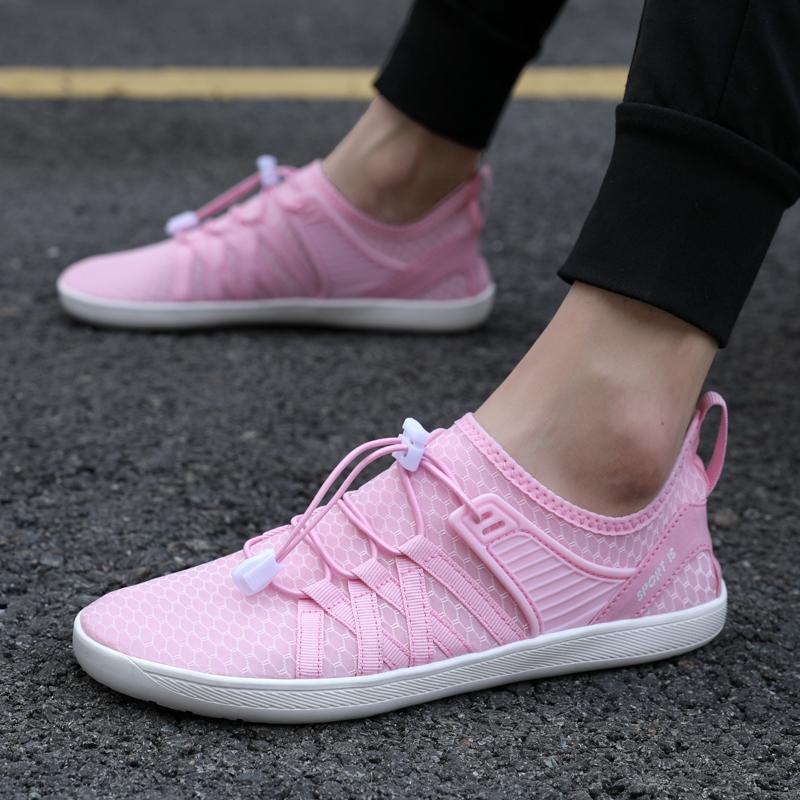 Anti-slip Women's Walking Shoes Light Breathable Gym Fitness Sports Shoes Men Wide Toe Flats Outdoor Training Shoes