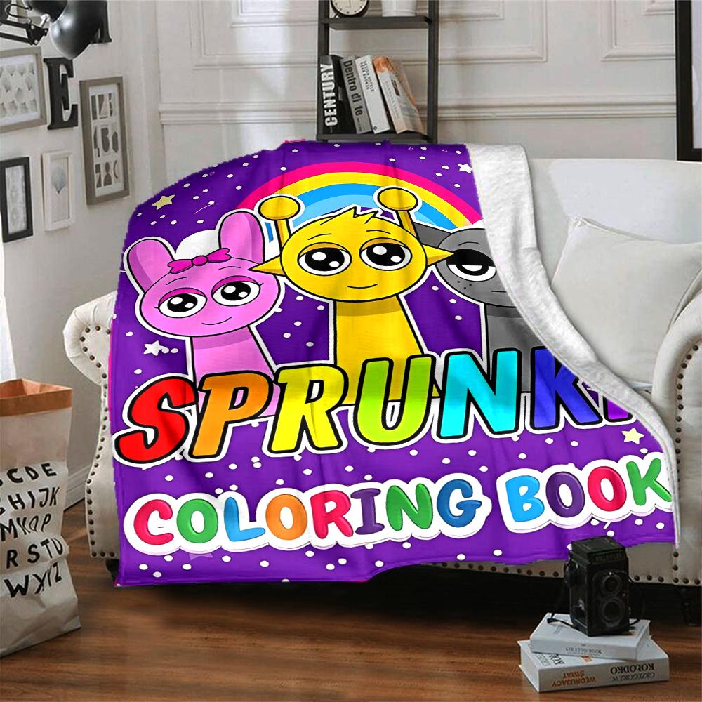 Coperta stampata a tema Sprunki - Perfetta per divano, letto, viaggi e uso all'aperto | Lavabile in lavatrice, accogliente e resistente.