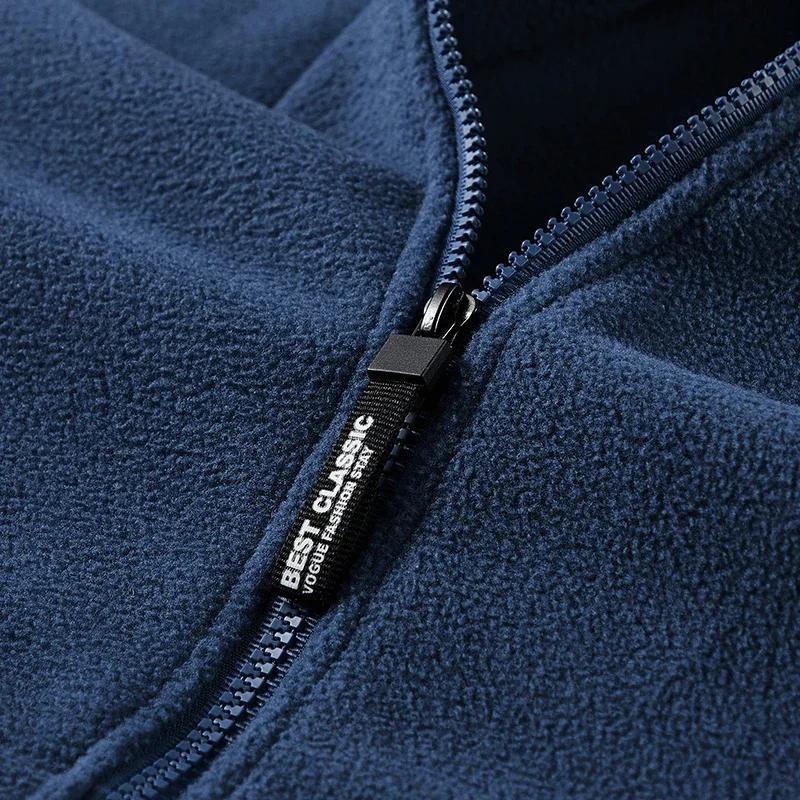 Nadměrná velikost Pánská bunda z polárního fleecu Větrovky Turistické bundy Mikiny Zimní kabáty Pánské oblečení