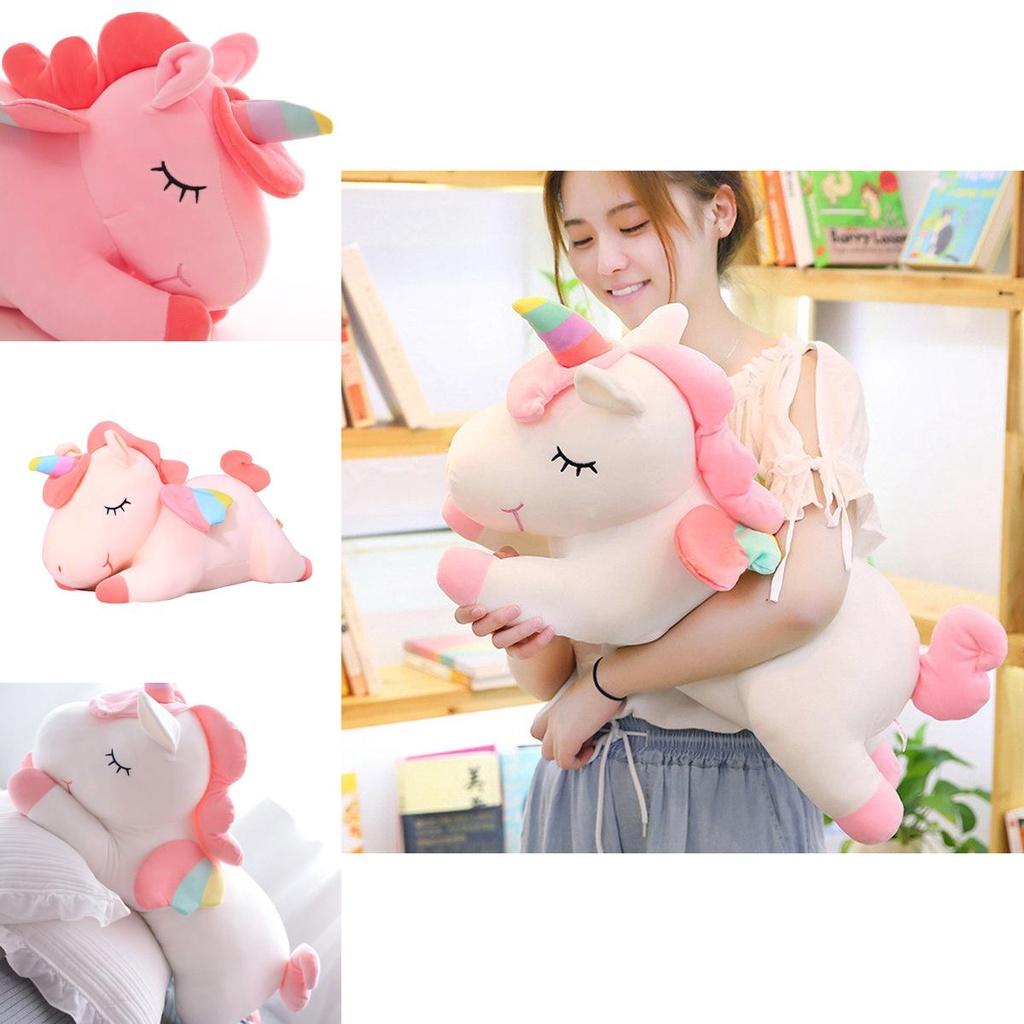 Adorable Unicorn Stuff Toy Soft Plush Doll Cushion Perfect Kids Birthday Gift