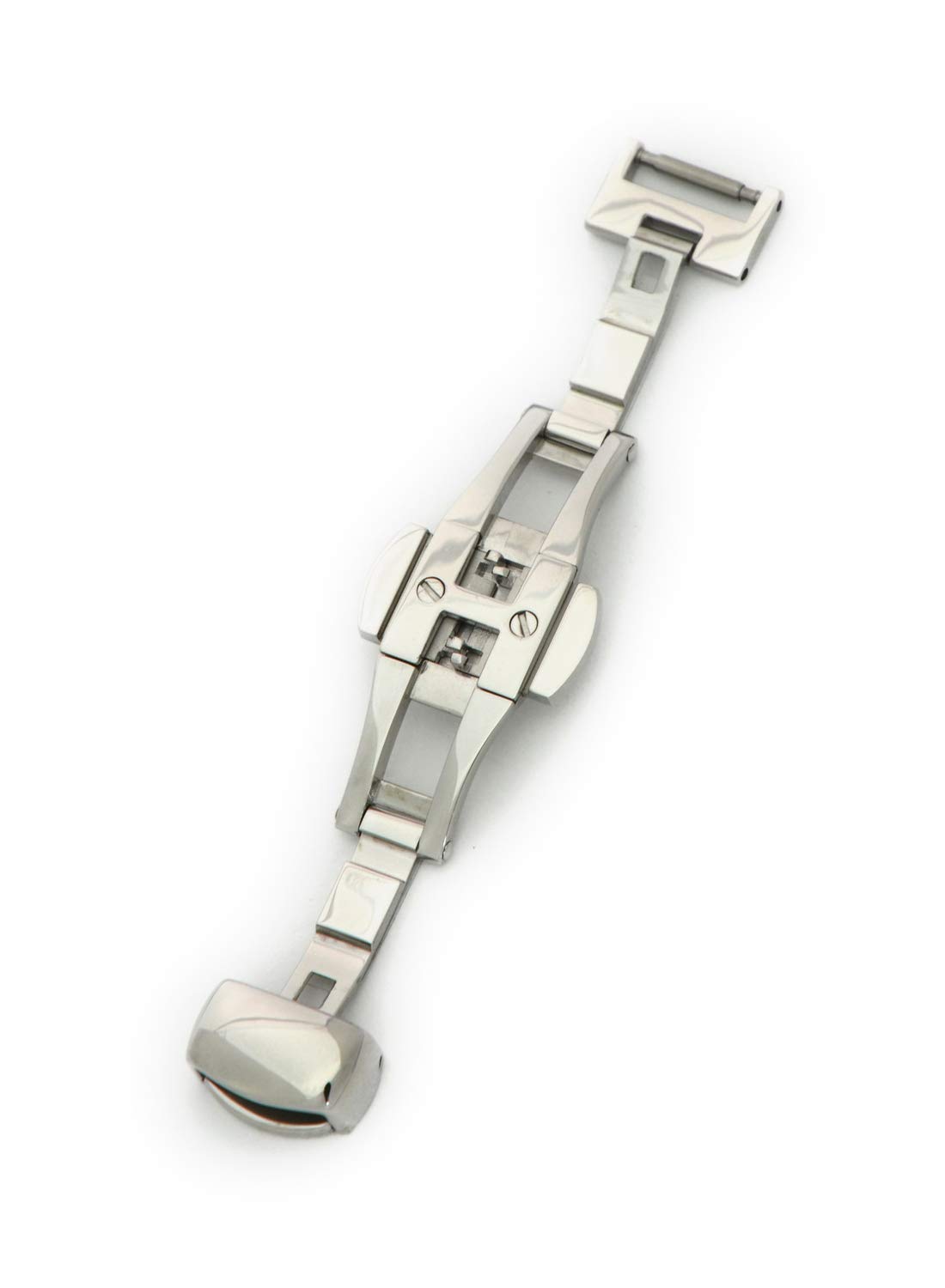 

CASSIS Watch Strap with D-Buckle (PBF D-BUCKLE) - Mirror Finish, 10mm, Silver, with Replacement Tool (CASSM010)