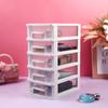 Plastic Five-Layer Drawer Storage Cabinet Desktop Organizer for Cosmetics Jewelry Glasses Sundries Stationery Bathroom Desk Tidy