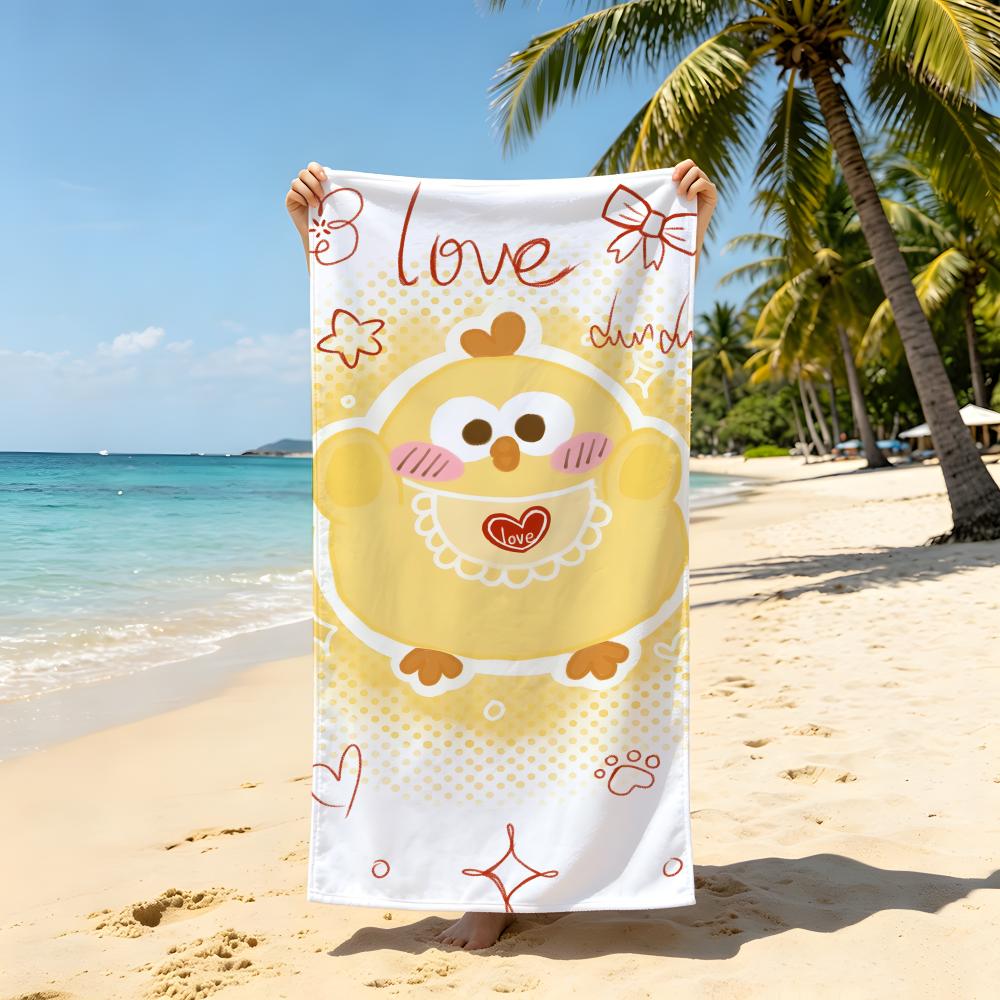 Asciugamano Cartoon Dun D-Dun C-Chicken Coperta da Spiaggia Asciugamano Per Viaggio Palestra Doccia Leggero di Lusso Campeggio Piscina caldo