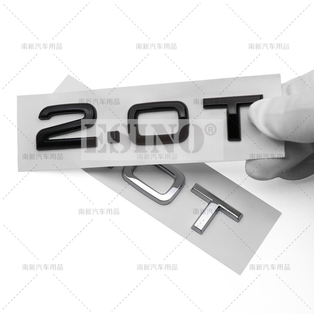 New 3D 1.8T 2.0T 3.0T Car Trunk ABS Badge Emblem Rear Tailgate Fender Door Adhesive Badge for 4HGFC A4 A5 A6 A7 A8 Q3 Q5 Q7