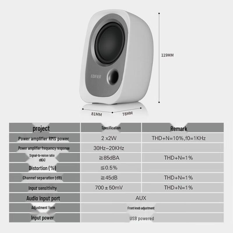 Edifier R12U USB 2.0 Desktop Speakers CN Plug (adapter Included)