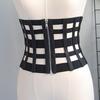 Gothic Solid Color Lift Up Female Waist Corset Wide PU Leather Belt Women Fashion Slimming Waistband Elasticity Corsets