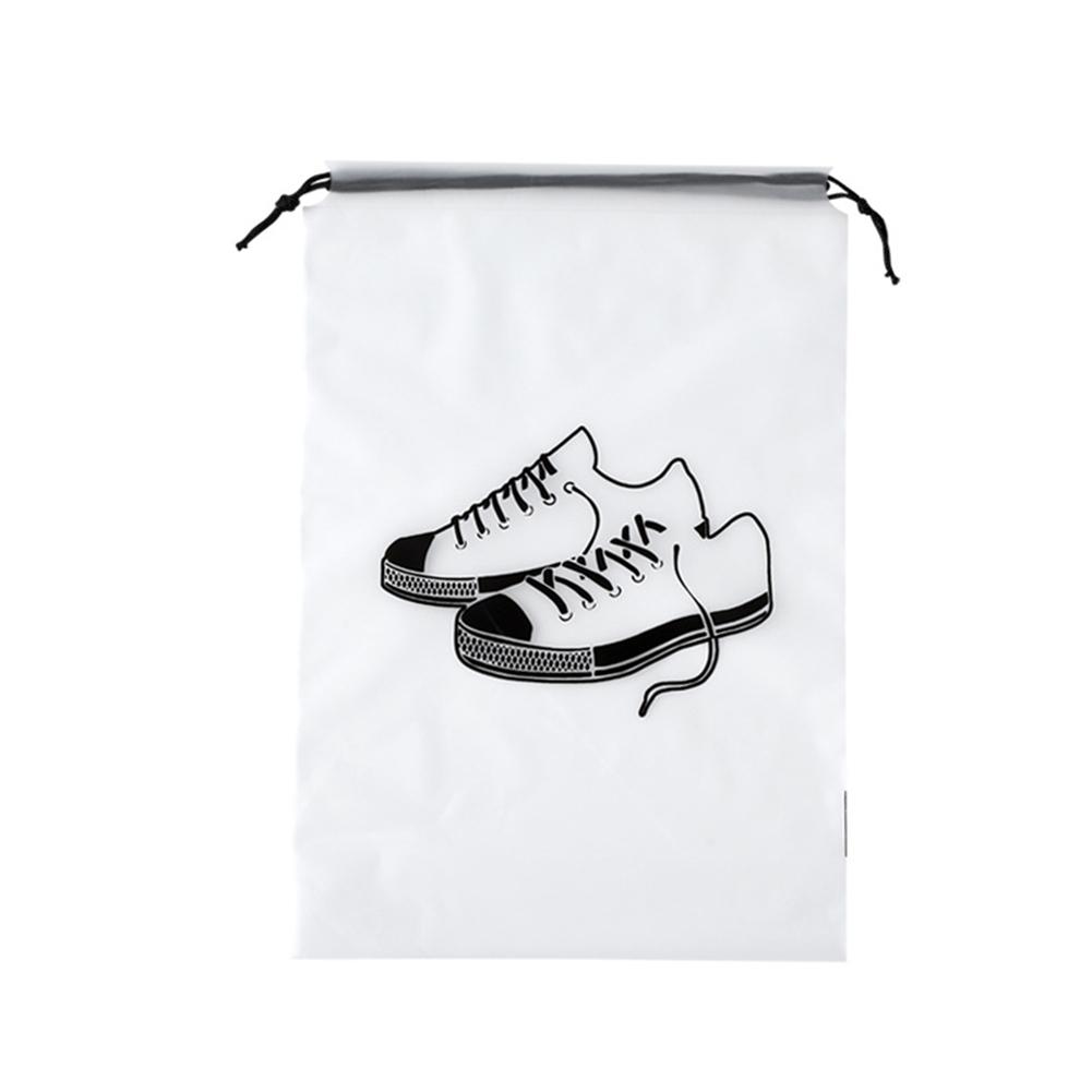 

5 шт. Бытовая сумка для хранения обуви Водонепроницаемая Портативная Дорожная Многоразовая Герметичная Матовая Пыленепроницаемая Прозрачная Сумка Органайзеры для обуви чёрный