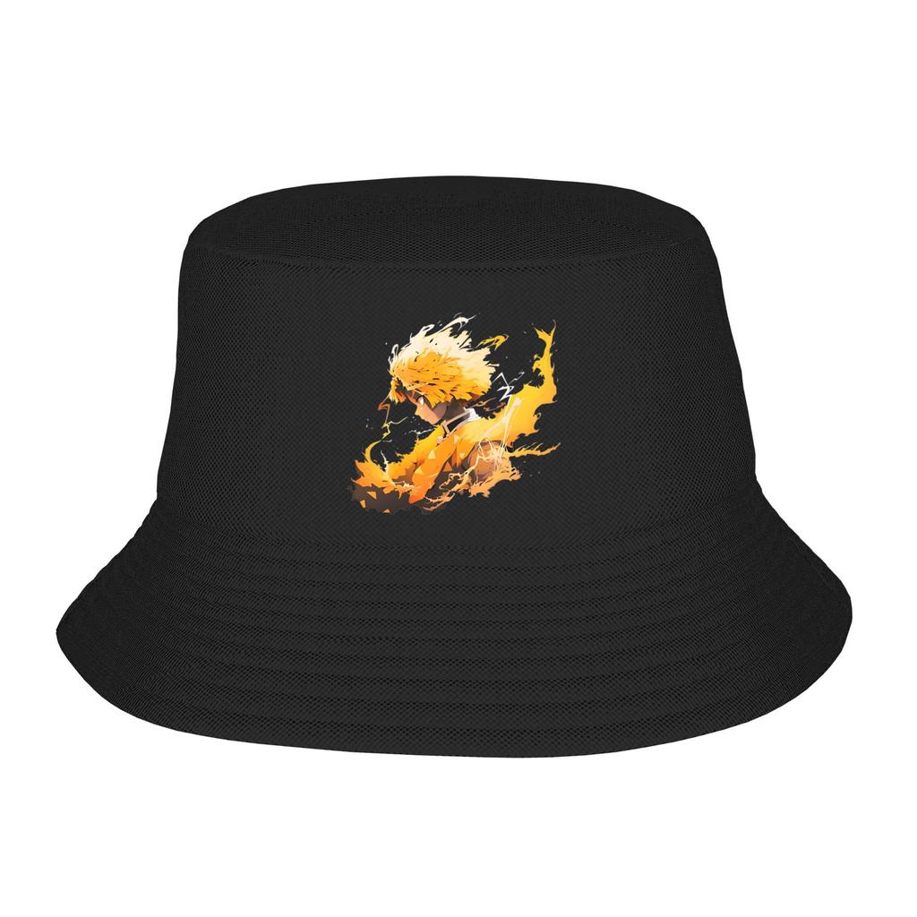 Unisex Bucket Hats Muichiro Tokito Summer Beach Vacation Getaway Headwear Hiking Fisherman Hats Anime Demon Slayer Panama Hat