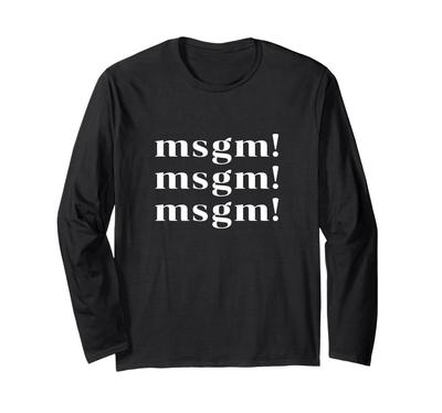 MSGM! Nachricht Senden T-Shirt. Langarm-T-Shirt.