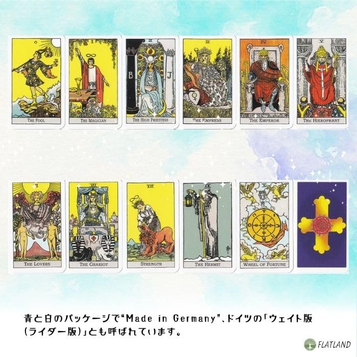 Rider Waite Tarot Blue Edition Mini Tarot of Waite Blue Mini Tarot fortune telling method Japanese instruction manual included Genuine 78 cards Mini