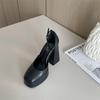 Summer New Sandals for Women with A Buckle and Thick Heel 13CM Square Toe Hollow High Heels for Women Sandalias