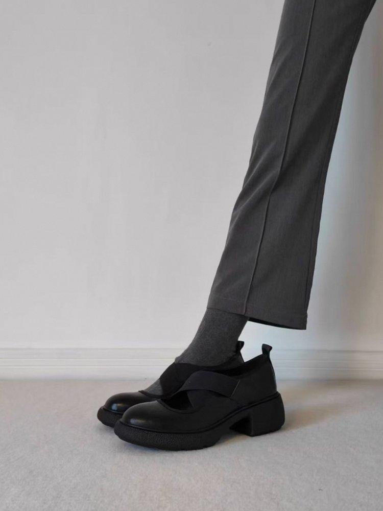 

Sheepskin version~ soft-soled French shallow mouth single shoes women s 2025 autumn new thick heel retro thick sole heightening Mary Jane shoes 40 чёрный