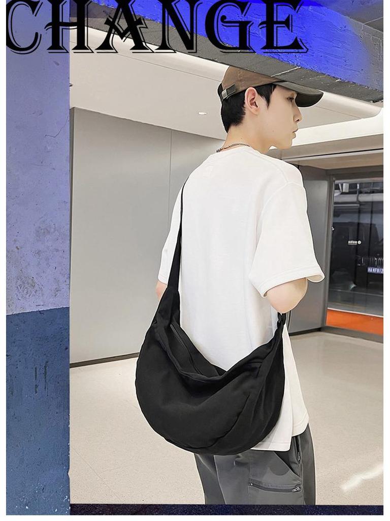 Korean Style Dumpling Bag: Unisex Large Capacity Crossbody for Students and Couples