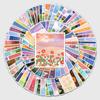 100 Scenery Oil Painting Cartoon Stickers for Luggage, DIY, Skateboards, & Stationery