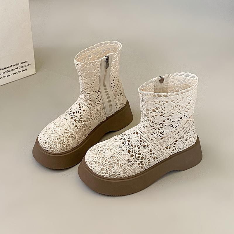 

Fashion CRLAYDK Fashion Women s Closed Toe Ankle Boots Zipper Lace Summer Breathable Shorts Booties Casual Ladies Walking Sandals Shoes 40