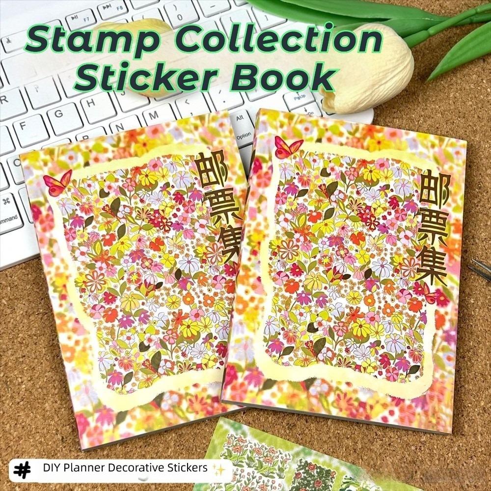 Neues 24-seitiges Florales Briefmarken-Sammlung Aufkleber DIY Retro Scrapbooking Aufkleber Abnehmbar Y2K Aufkleber Buch