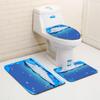 Christmas Bathroom Floor Mat Toilet Three-Piece Set