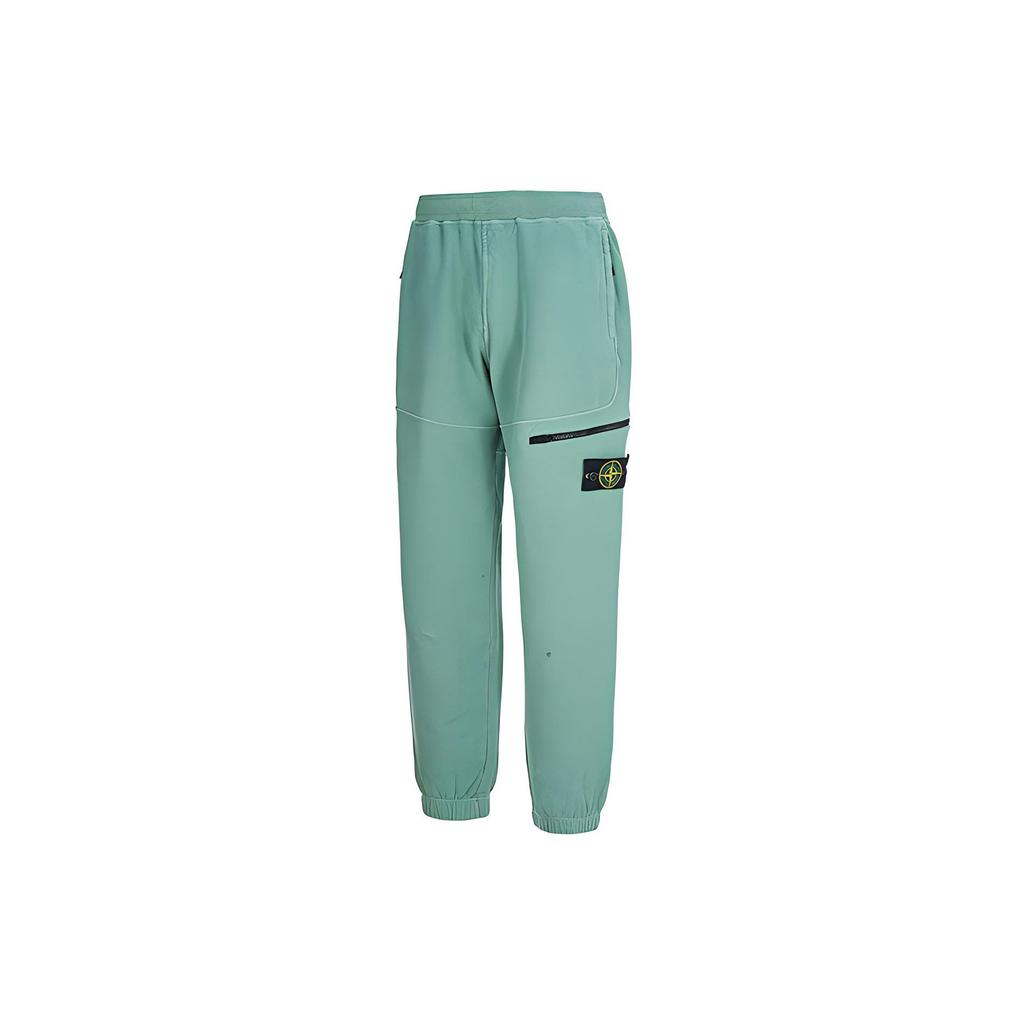 Stone Island FW22 Solid Color Logo Label Casual Sports Pants Men pants Light-Green 771561251-V0055