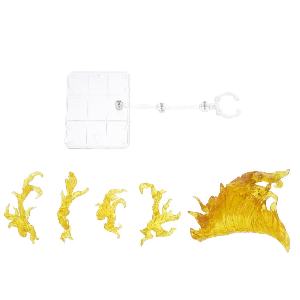 1Set Fire Effect Action Figure Stand Clear Plastic Holder Stable Portable Desktop Rack Flexible Support Frame for Display