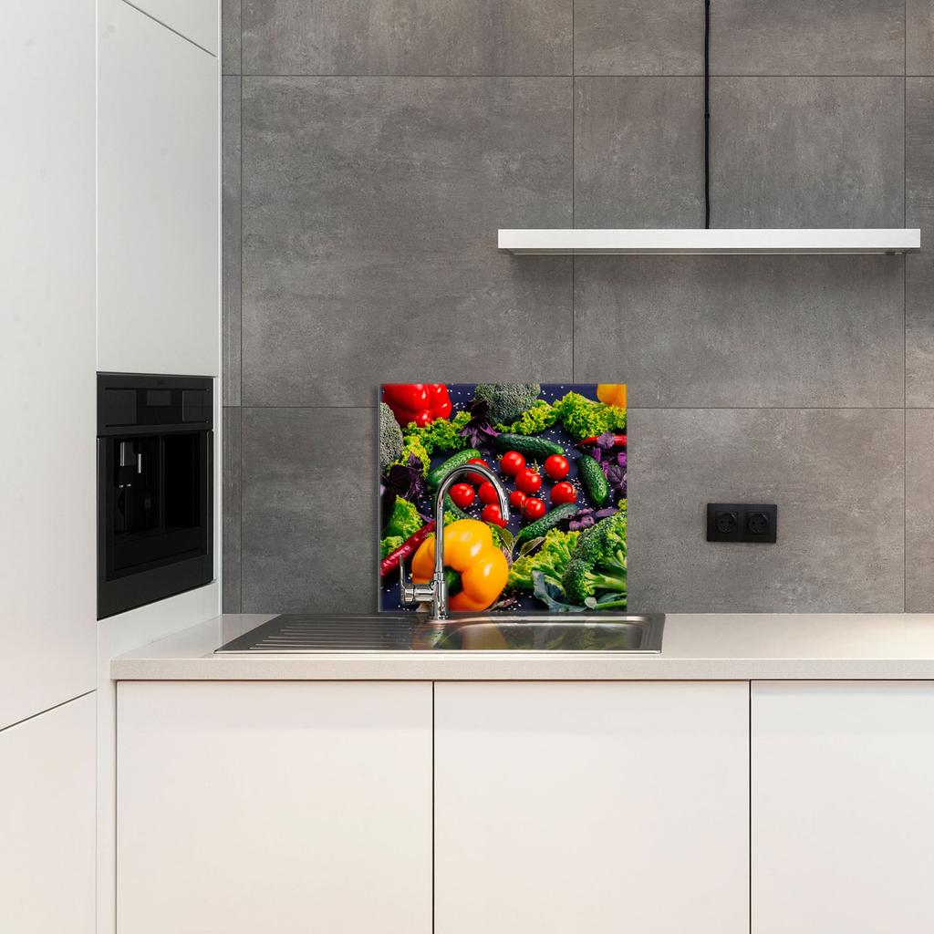PANEL SZKLANY DO KUCHNI 65x60 Warzywa
