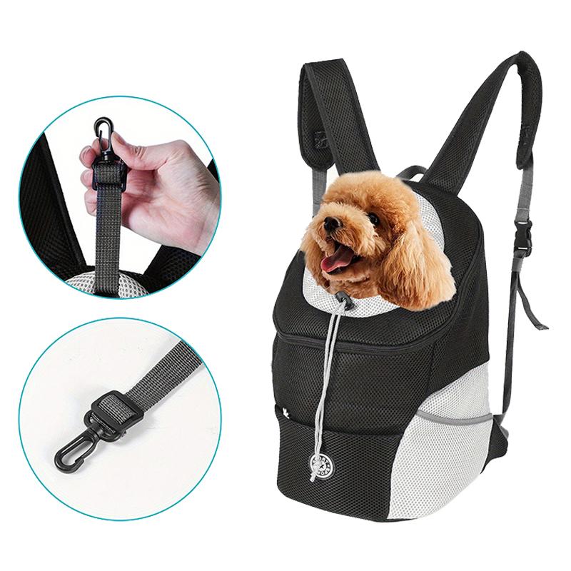 Doppelschulter Tragbare Outdoor-Haustiertasche für Hunde Reisen Atmungsaktive Hundetasche Outdoor Hunde-Tragetasche Haustier-Tragezubehör