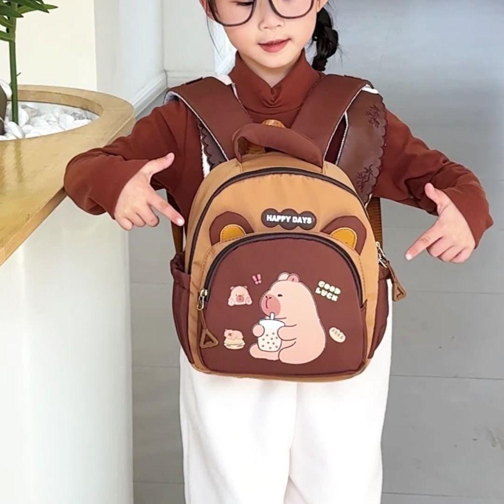 Lightweight Capybara Kindergarten Backpack Kawaii Children School Bag  Preschool