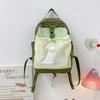 Block Drawstring Color Front Bag Children Lightweight Cotton Leisure Backpack