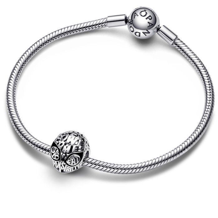Anheng Dame - PANDORA - 792351C01 - Sterling Sølv 925/1000 - Elegant - Grå
