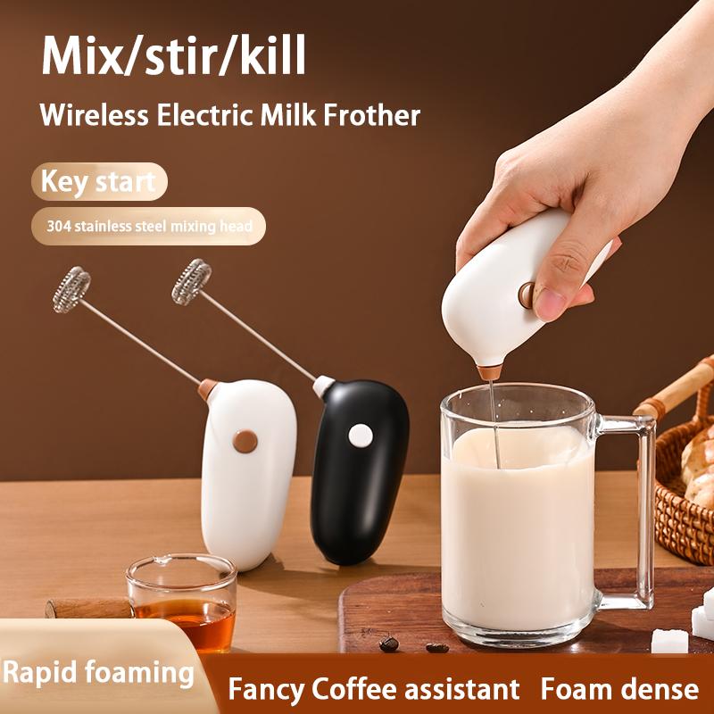 1PC Milk Frother Handheld Egg Beater Coffee Milk Cappuccino Mixer Electric Wireless Whisk Kitchen Mixer Stirrer