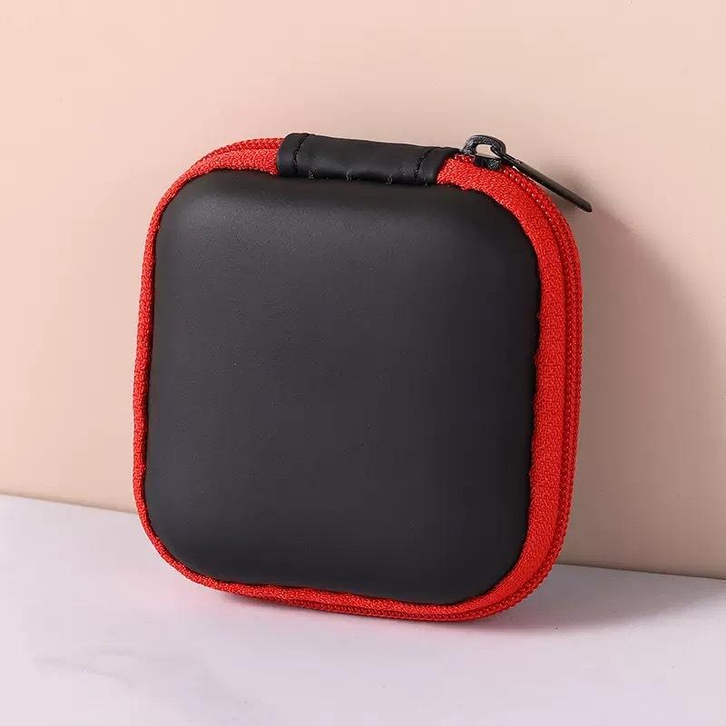 Tragbare Quadratische EVA Kopfhörer USB-Flash-Laufwerk Datenkabel Reißverschlussetui Aufbewahrungsbox Organizer-Tasche Heim Büro & Geschäftsreisen Reisezubehör