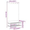 Clothes Rack with Shelves 103 X 40 X 183 Cm Bamboo
