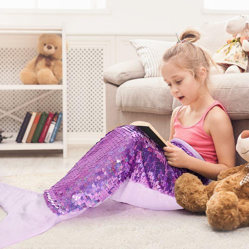 Mermaid Sleeping Bag Universal Soft Mermaid Tail Blanket Beautiful Cozy Rainbow Mermaid Blanket Children's Anti Kick Sleeping Bag