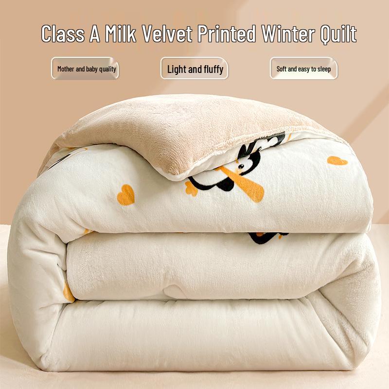 Thickened Velvet Quilt: Warm Coral Fleece for Winter, Spring, and Autumn