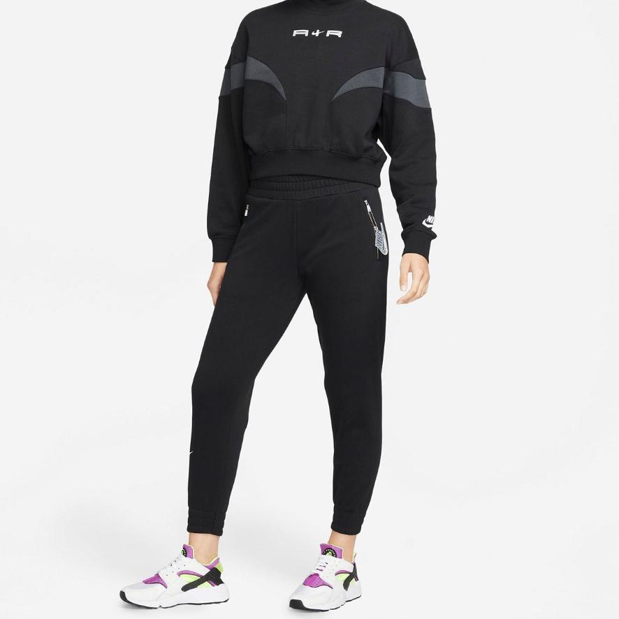 Nike Logo Casual Knit Sports Pants Women Bottoms Black DJ1061-010