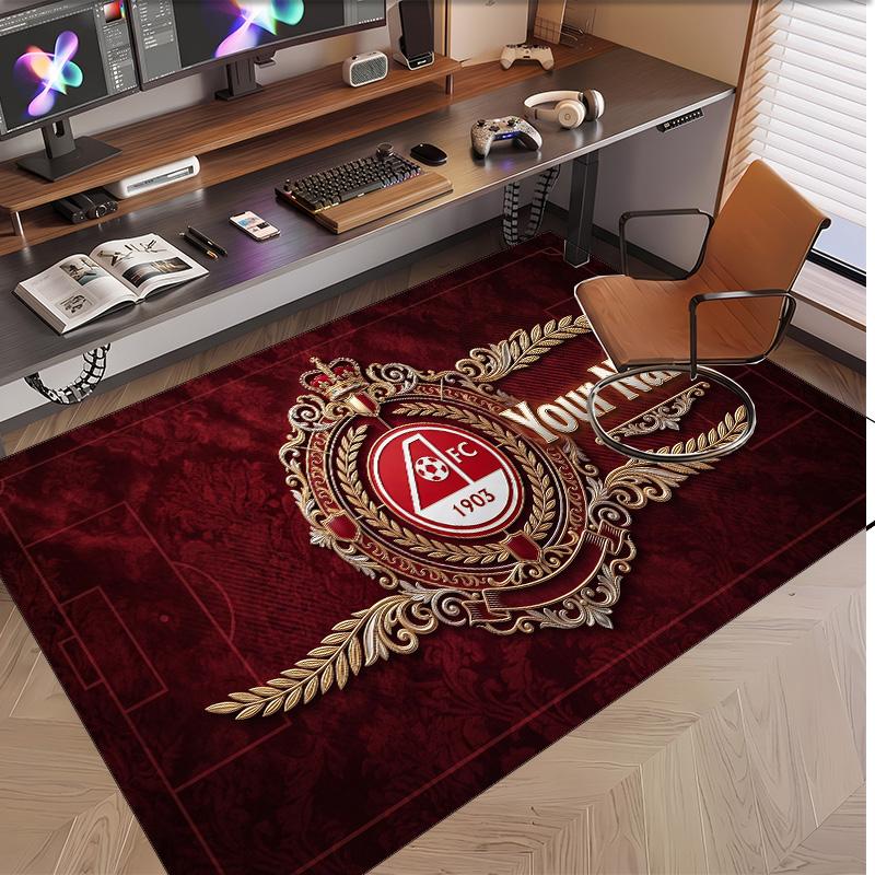 Personalized Crystal Velvet Carpet Aberdeen FC Pattern Non Slip Floor Rug
