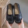 Neue Pedal atmungsaktive Volllederschuhe Mutterleder rutschfeste weiche Sohle bequeme flache Einzelschuhe Damenschuhe