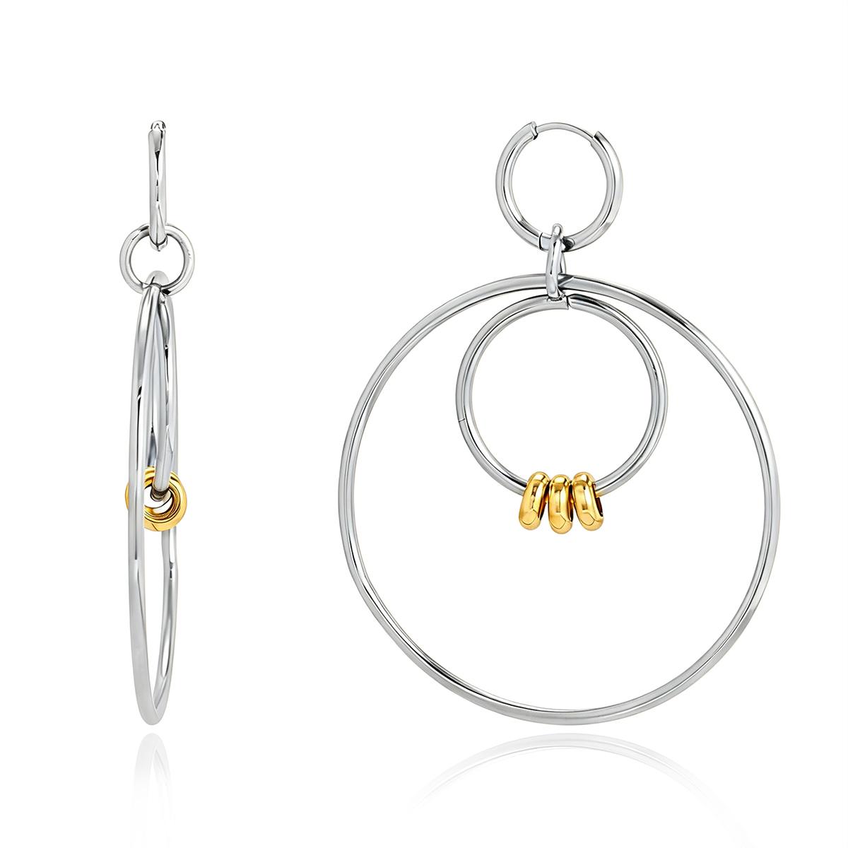 

Yori Trendy Multi Ring Round Pendant Drop Dangle Earrings Prevent Allergy Fashion Autumn Winter Women Jewelry 2025