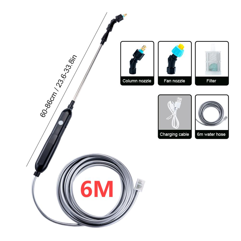Portable Electric Sprayer atering Spray Irrigation Tool USB Rechargeable Telescopic Handle with 2/4 Nozzles for Plant Irrigation
